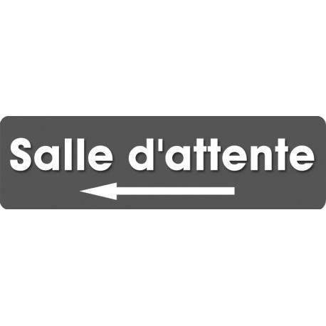 Salle d'attente direction gauche 6 (20x5.5cm) - Autocollant(sticker)