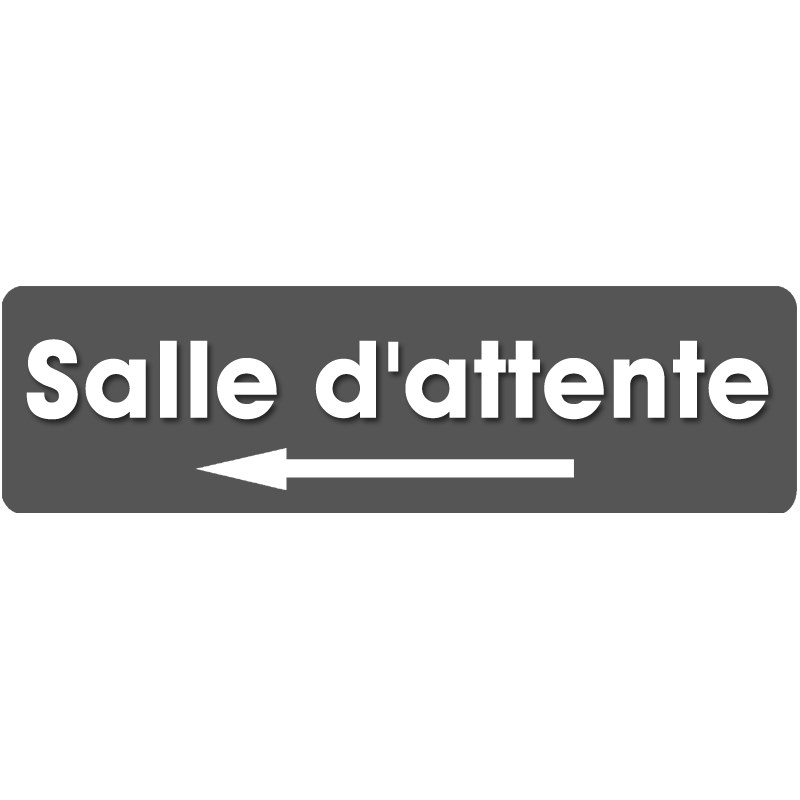 Salle d'attente direction gauche F (20x5.5cm) - Sticker/autocollant