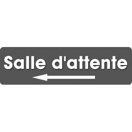 Salle d'attente direction gauche 6 (20x5.5cm) - Autocollant(sticker)