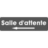 Salle d'attente direction gauche 6 (20x5.5cm) - Autocollant(sticker)