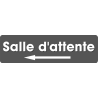 Salle d'attente direction gauche F (20x5.5cm) - Sticker/autocollant
