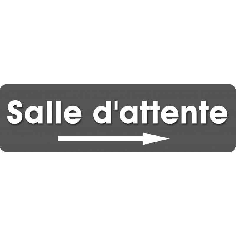 Salle d'attente direction droite 6 (28x8cm) - Autocollant(sticker)