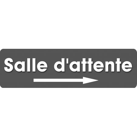 Salle d'attente direction droite 6 (28x8cm) - Autocollant(sticker)