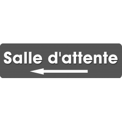 Salle d'attente direction gauche 6 (28x8cm) - Autocollant(sticker)