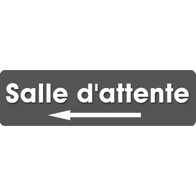 Salle d'attente direction gauche 6 (28x8cm) - Autocollant(sticker)