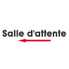 Salle d'attente direction gauche 5 (28x8cm) - Autocollant(sticker)