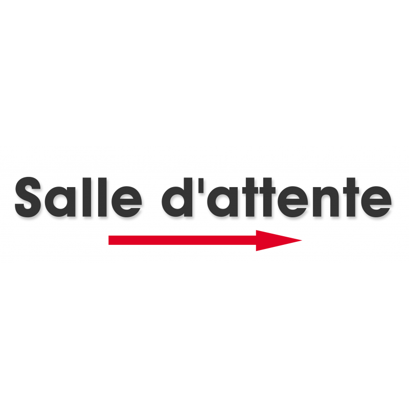 Salle d'attente direction droite 5 (28x8cm) - Autocollant(sticker)