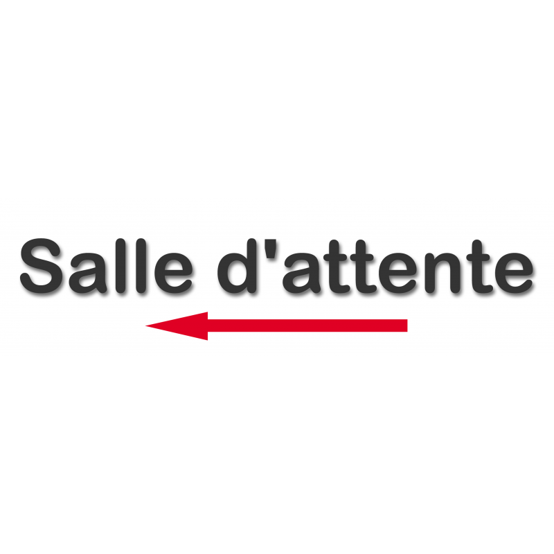 Salle d'attente direction gauche 4 (28x5.5cm) - Autocollant(sticker)