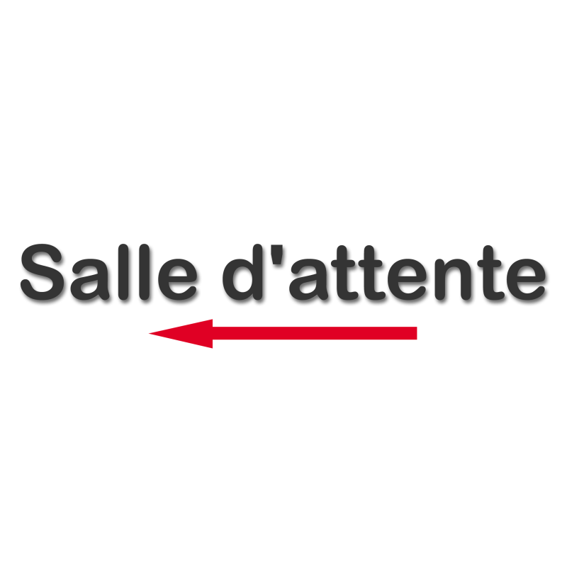 Salle d'attente direction gauche D (20x5.5cm) - Sticker/autocollant