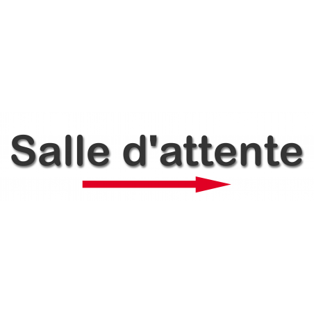 Salle d'attente direction droite 4 (28x5.5cm) - Autocollant(sticker)