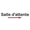 Salle d'attente direction droite D (20x5.5cm) - Sticker/autocollant