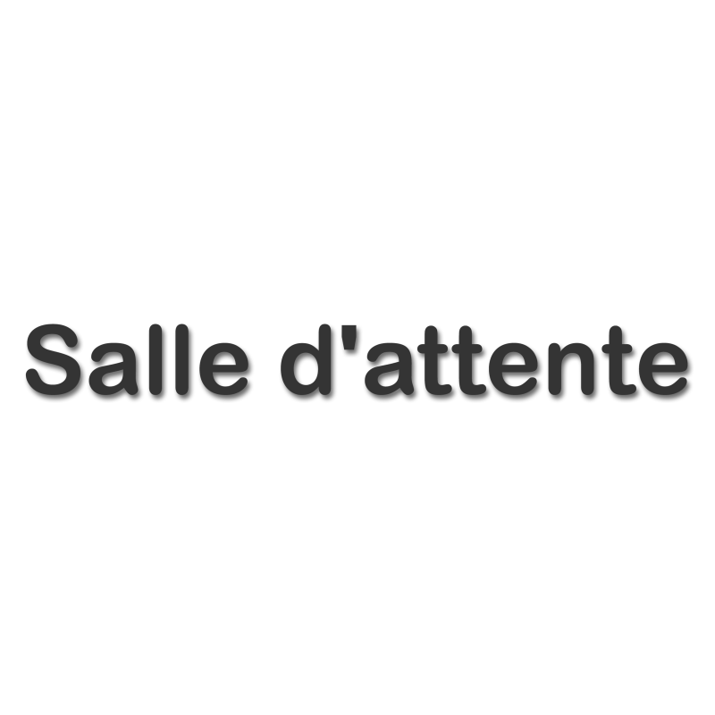 Salle d'attente D - (20x5cm) - Sticker/autocollant