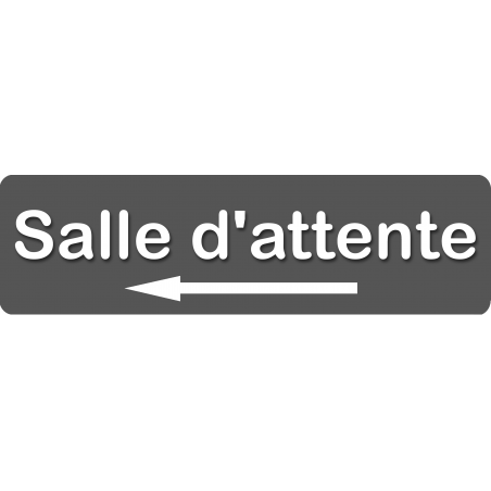 Salle d'attente direction gauche 3 (28x8cm) - Autocollant(sticker)