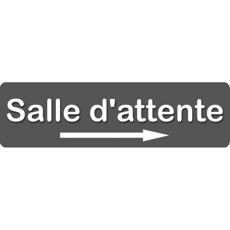 Salle d'attente direction droite 3 (20x5.5cm) - Autocollant(sticker)