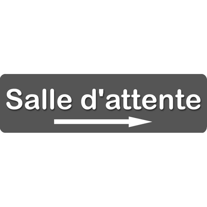 Salle d'attente direction droite C (20x5.5cm) - Sticker/autocollant