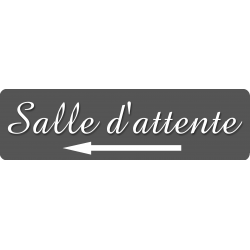 Salle d'attente direction gauche 2 (28x8cm) - Autocollant(sticker)