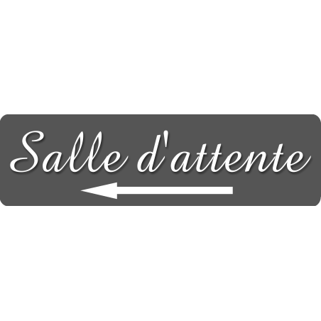 Salle d'attente direction gauche B (28x8cm) - Sticker/autocollant