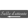 Salle d'attente direction gauche 2 (28x8cm) - Autocollant(sticker)