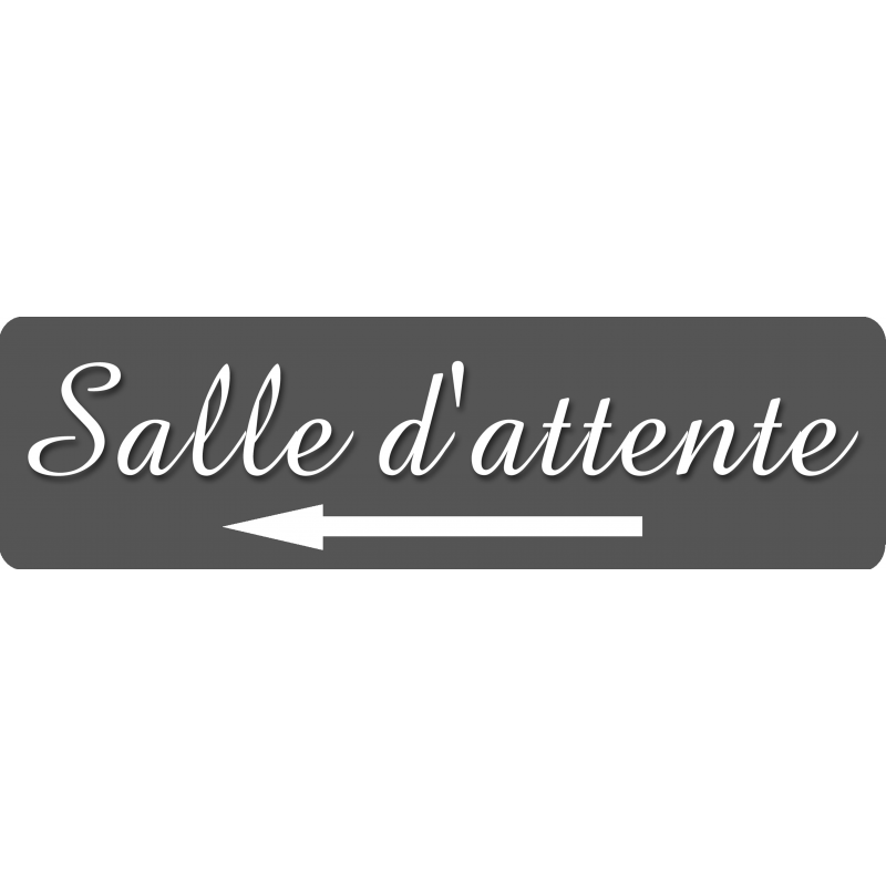 Salle d'attente direction gauche 2 (20x5.5cm) - Autocollant(sticker)