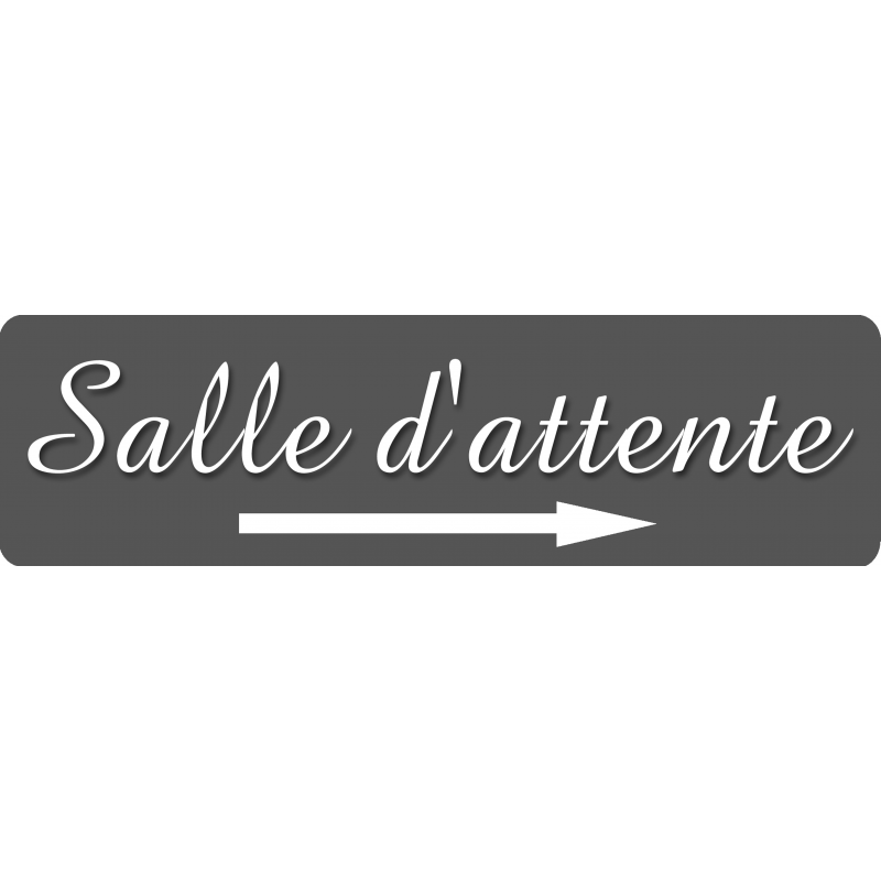 Salle d'attente direction droite 2 (28x8cm) - Autocollant(sticker)