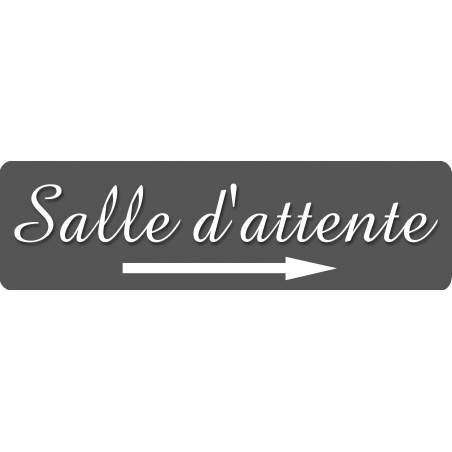 Salle d'attente direction droite 2 (28x8cm) - Autocollant(sticker)