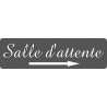 Salle d'attente direction droite 2 (28x8cm) - Autocollant(sticker)