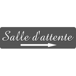 Salle d'attente direction droite 2 (20x5.5cm) - Autocollant(sticker)