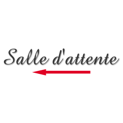 Salle d'attente direction gauche A (28x8cm) - Sticker/autocollant