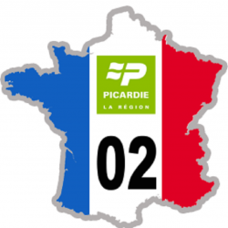 Autocollant (sticker): FRANCE 02 Région Picardie