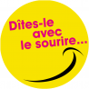 Dites le avec le sourire (5x5cm) - Autocollant(sticker)