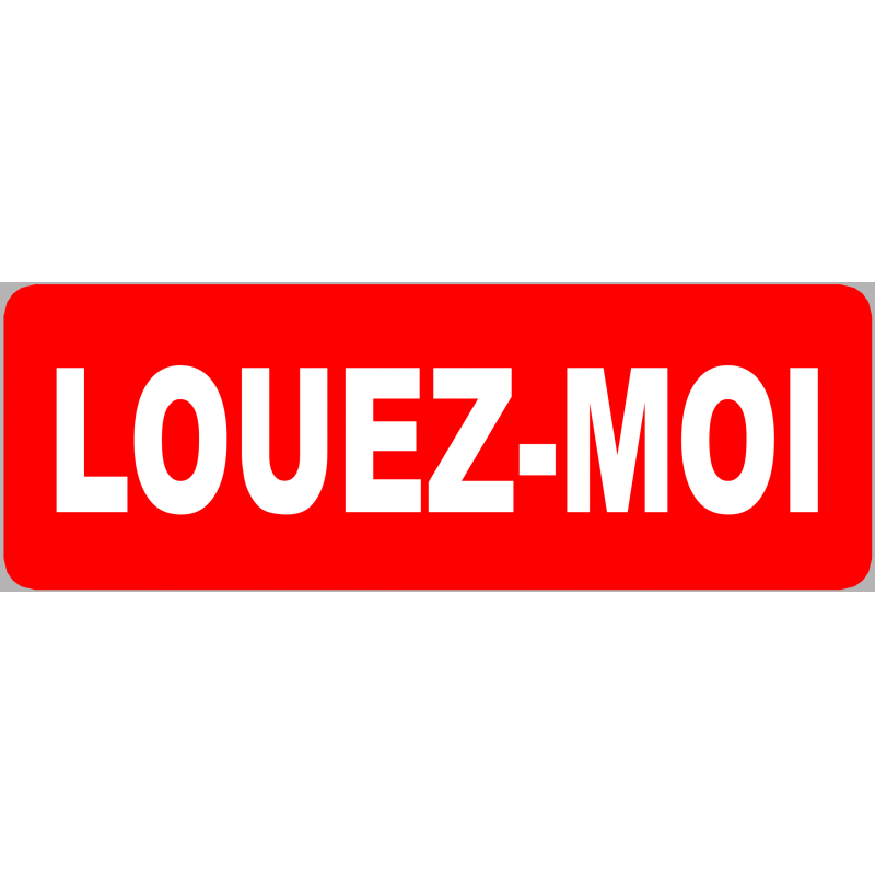 Louez-moi fond rouge (29.5x10.5cm) - Autocollant(sticker)