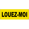 Louez-moi fond jaune (15x5cm) - Autocollant(sticker)