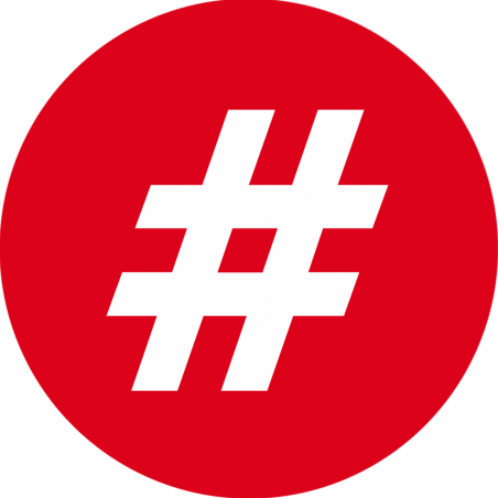 hashtag interdiction (10x10cm) - Autocollant(sticker)