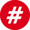 hashtag interdiction (10x10cm) - Autocollant(sticker)