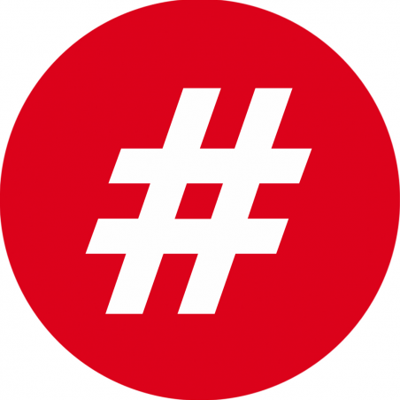 hashtag interdiction (15x15cm) - Autocollant(sticker)