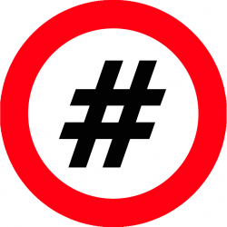 hashtag obligation (5x5cm) - Autocollant(sticker)