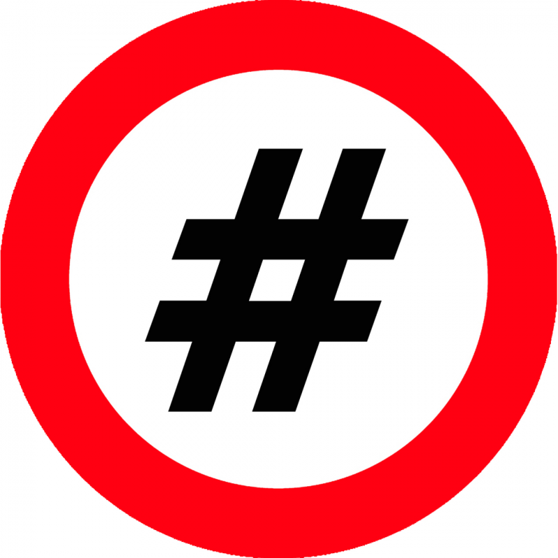 hashtag obligation (5x5cm) - Autocollant(sticker)