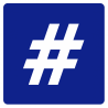 hashtag parking (10x10cm) - Sticker/autocollant