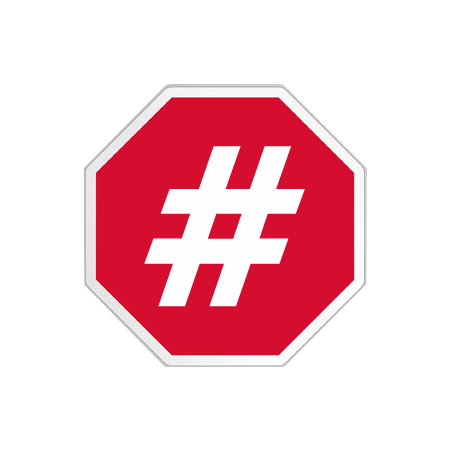 hashtag stop (15x15cm) - Autocollant(sticker)