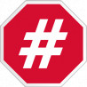 hashtag stop (15x15cm) - Autocollant(sticker)