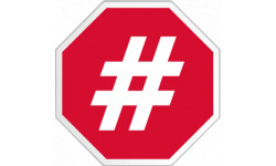 hashtag stop (5x5cm) - Autocollant(sticker)
