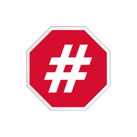 hashtag stop (5x5cm) - Autocollant(sticker)