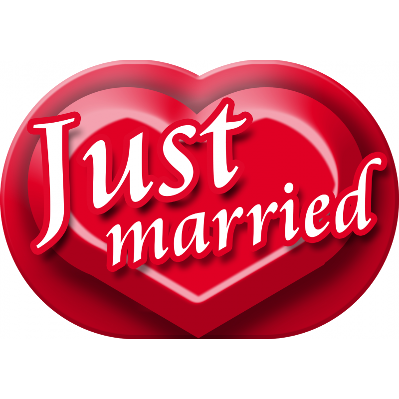 Just married (30x21cm) - Autocollant(sticker)