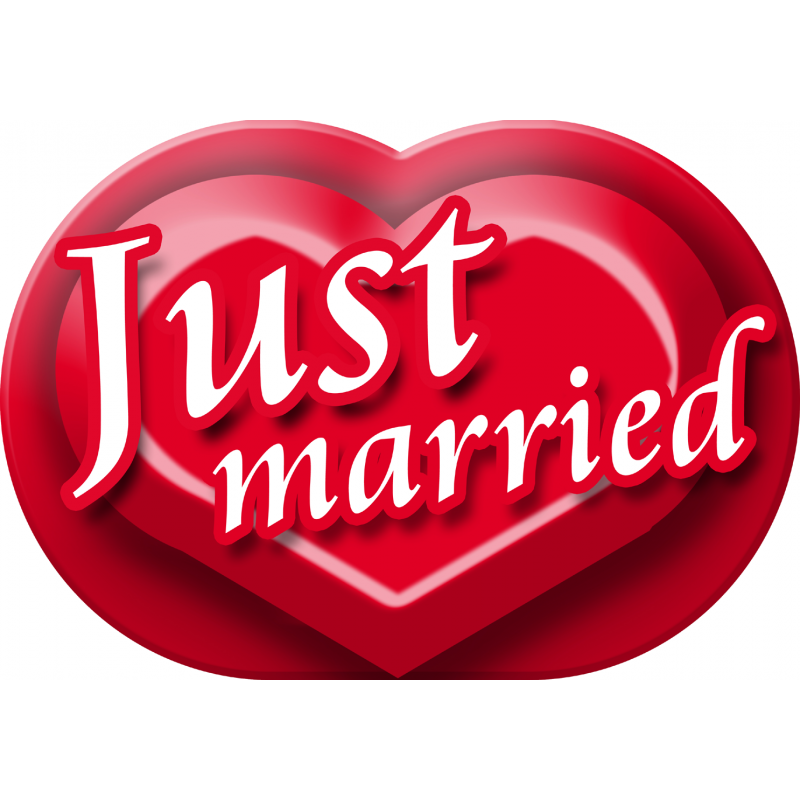 Just married (15x10.5cm) - Autocollant(sticker)