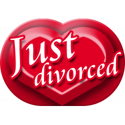 Just divorced (5x3.5cm) - Autocollant(sticker)