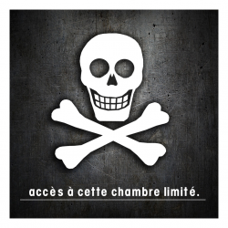 Accès chambre limite pirate (15x15cm) - Autocollant(sticker)