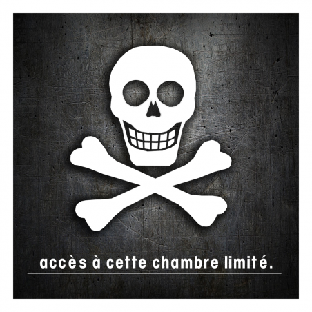 Accès chambre limite pirate (20x20cm) - Autocollant(sticker)