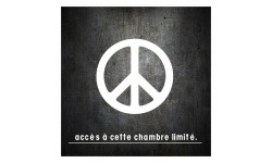 Accès chambre limite PEACE (15x15cm) - Autocollant(sticker)