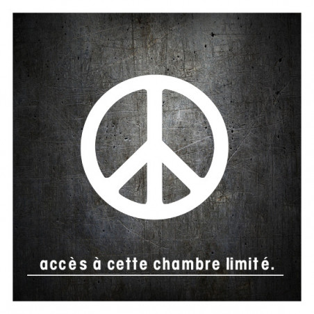 Accès chambre limite PEACE (15x15cm) - Autocollant(sticker)