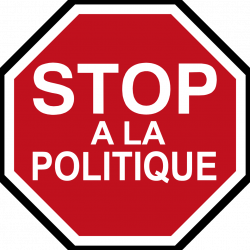 STOP à la politique (5x5cm) - Autocollant(sticker)